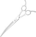 7.5 In Curved Dog Grooming Scissors, Professional Japan VG10 Steel Pet Grooming Shears, Ergonomic Reversible Handle for Face, Eyes, Paws, and Body