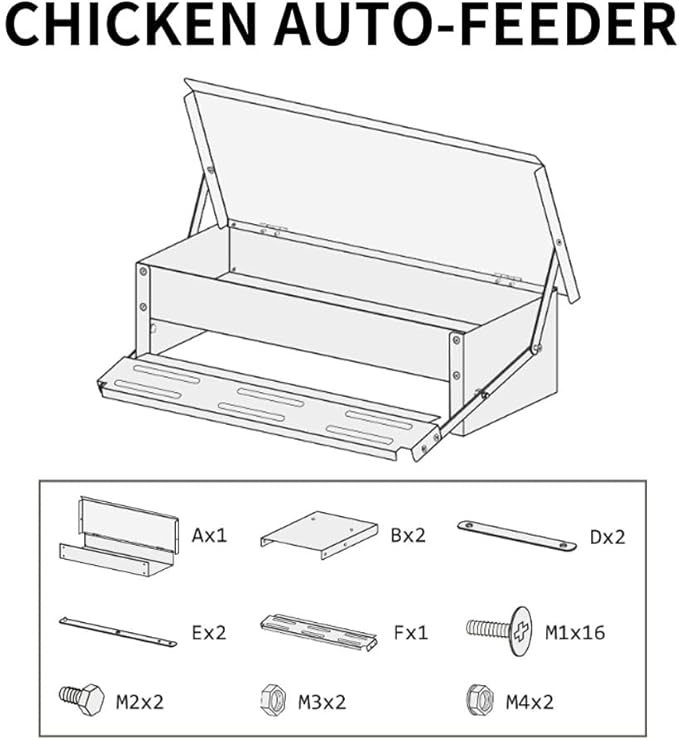 5L Automatic Chicken Feeder Poultry Treadle Galvanized Steel Trough for Roosters Pheasant Chicken Outdoor Coop, Rat Proof with Weatherproof Lid