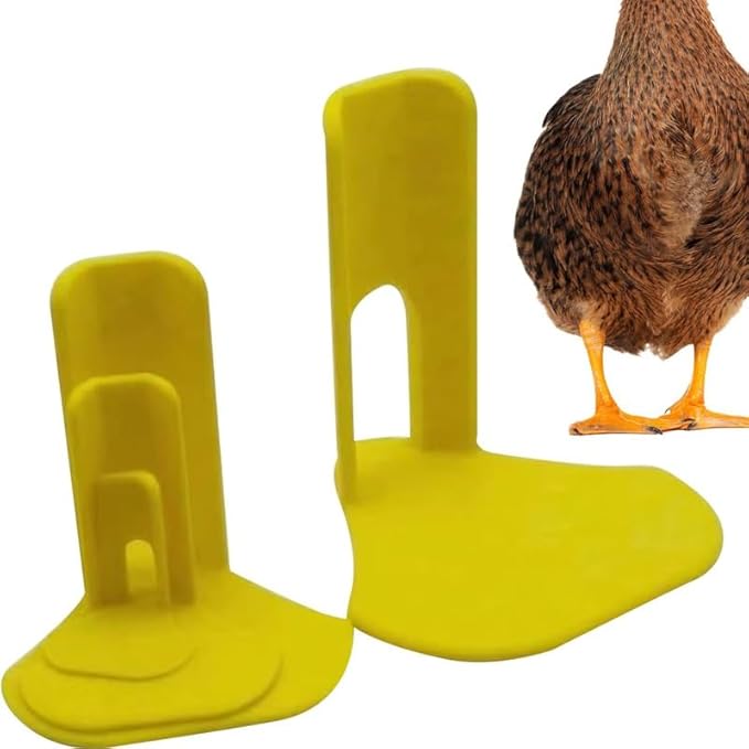 Veterinary Poultry Leg Splint Set with Bandage Wrap, Yellow Plastic Support Braces for Chicken and Duck Injuries, 6-Piece Recovery Walking Aid Kit with 4 Splints, 2 Elastic Rolls
