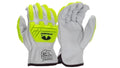 Pyramex GL3001KB Series Goatskin Leather Driver Safety Gloves With TPR Size Extra Large