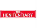 The Henitentiary Sign Chicken Coop Rustic Metal Street Sign or Door Name Plate Plaque Home Patio Garden Bar Farm House Garage Wall Decor Red Tin Signs 16 X 4 Inch
