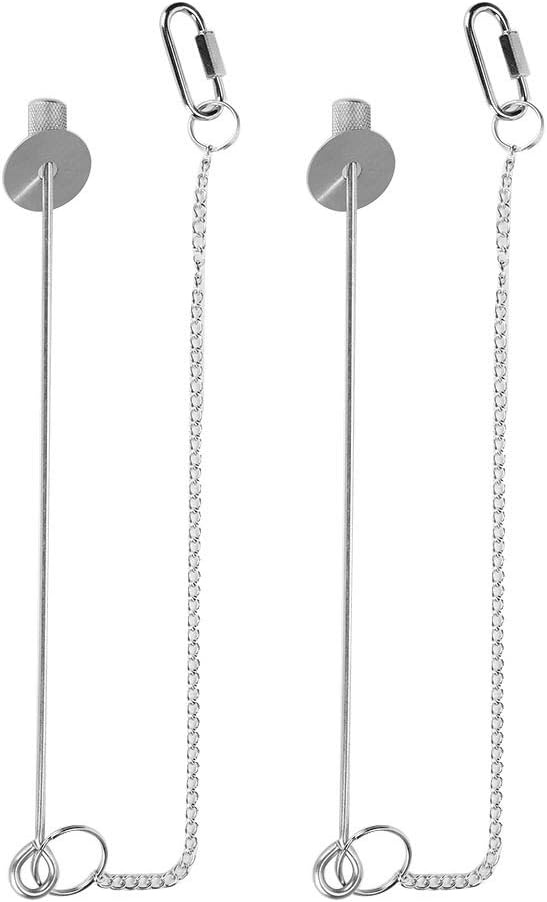FILFEEL Chicken Feeder, 60cm Chicken Accessories Hanging Feeder with Stainless Steel Hanging Chain Hook for Hens Large Birds Pet