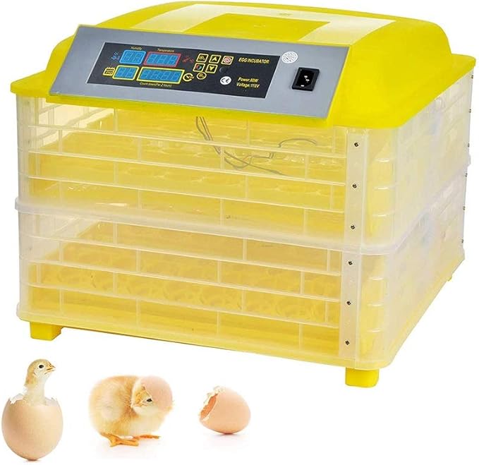 96 Egg Incubator Automatic Turning Digital Temperature Humidity Control for Chickens Ducks Birds Poultry Hatcher