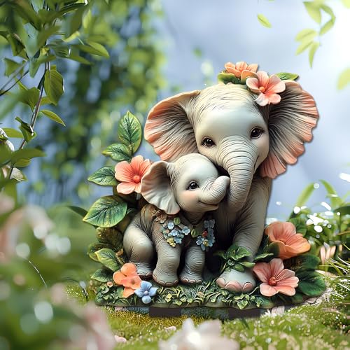 Garden Stake Decor, Acrylic 2D Flat Animal Statue - Small Elephant - Image 3