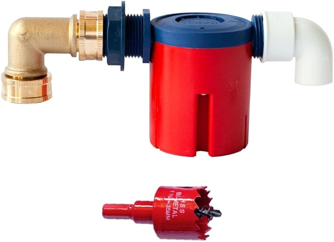 RentACoop Glueless Float Valve Kit Compatible with S.N.A.P 1/2" Schedule 40 PVC Pipe Watering System for Chickens, Poultry, and Other Animals
