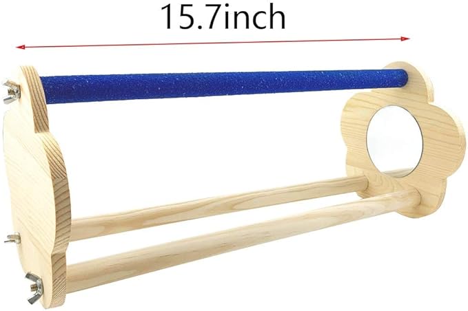 Chicken Perch for Chicks Chicken Wood Stand with Mirrors Chick Stand Trainning Perch Toy Chicken Swing Chicken Toy for Hens