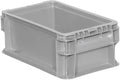 Buckhorn SW120705F101000 Plastic Straight Wall Storage Container Tote, (12-Inch x 7-Inch x 5-Inch), Light Gray