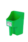 Little Giant® Plastic Enclosed Feed Scoop | Heavy Duty Durable Stackable Livestock Feed Scoop with Measure Marks | Livestock Handling Scoop | Farm, Ranch & Pet | 3 Quart (Lime Green)