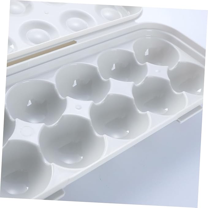 Egg Storage Container 2 Pack 12 Grids Egg Trays Fridge Pp Material Stacking Design (grey)