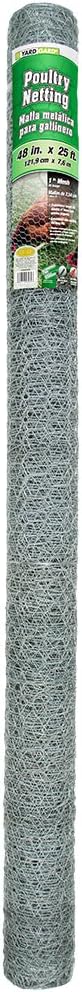 YARDGARD – 1 Inch Twisted Mesh Wire Fence – 48 Inches by 25 Feet – 20 Gauge Galvanized Steel Chicken Wire – for Crafting | Garden Protection | Bird Enclosures | Poultry Netting and Rabbit Fencing