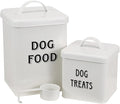 Morezi Dog Food Storage Container Farmhouse Pet Food Treats holder with Lid and Scoop, Perfect Sturdy Canister Tins for Kitchen Countertop, Shelf, Great Gift for Pet Owners - Dog Food