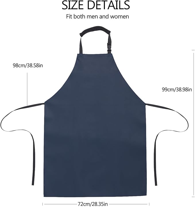 Homsolver Waterproof Rubber Vinyl Apron for Unisex Adult, Adjustable, Lightweight, Chemical Resistant Extra Long Work Apron
