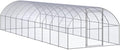 Large Outdoor Chicken Coop Walk-in Metal Run 9.8 x 9.8 x 6.6 Ft Galvanized Steel Enclosure for Poultry Ducks Goats Small Animals Backyard Shelter