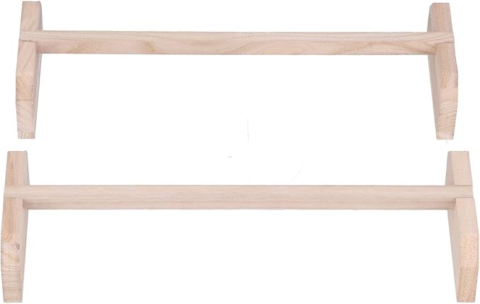 2 Set Chicken Wooden Perches, Large Wooden Bird Stand, Natural Roosting Bar for Hens Rooster Parrots, Sturdy Non - Training Perch with Thick Base for Coop and Cage