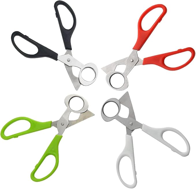 24Pack Stainless Steel Quail and Pigeon Egg Cutter Scissors Tool for Home Kitchen (Four Colors)