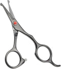LILYS PET 5.0" Right-Handed Round-Tip Pet Grooming Scissors, Stainless Steel Small Ball Tip for Nose, Ear, Face, Paw Hair for Dogs and Cats