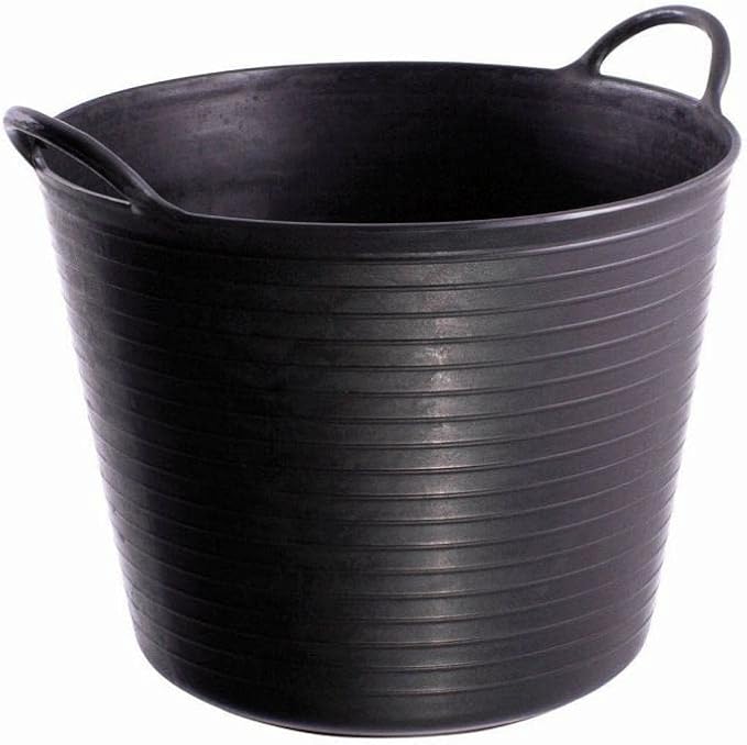 Tubtrugs SP14GBK Red Gorilla Small-3.7 gallons SL14 Medium Flexible Plastic Tub, Toy Storage, Laundry, Gardening, Black