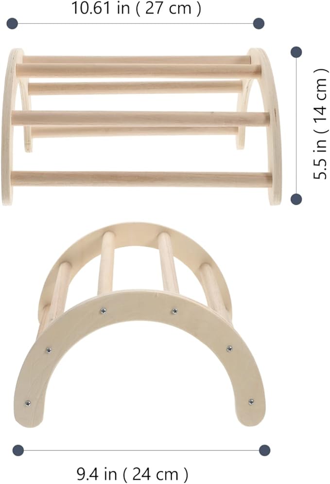 Chicken Perch Chick Stand Toys Roosting Bar Natural Wood Jungle Gym Toys Stand Ladder Climbing Ramp for Bird Parrot Hens Small Animals