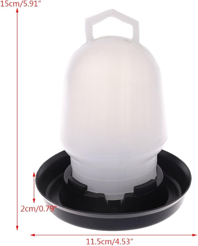 Chick Feeder Waterer Set Baby Chick Waterer Feeder with Carrying Handle Capacity 0.5 L Chicken Water Feeder Pet Supplies, As Pic Shows