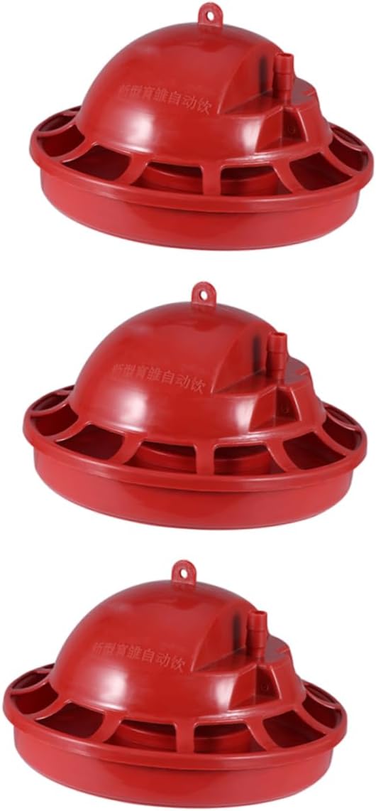 Sosoport 3pcs Chick Water Drinking Cups Automatic Refill Poultry Drinker Easy to Install Chick Float Waterer for Clean Hydration for Brooders and Poultry Use