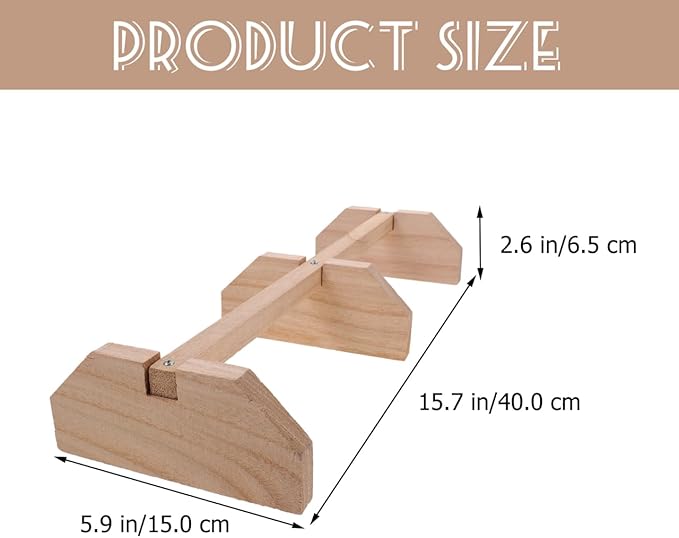 SUPVOX Wooden Chicken Perch for Coop Natural Smooth Roosting Bar Hen Standing Perch 15.74X5.90X2.55In Suitable for Large Birds and Hens