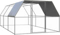 Weatherproof Outdoor Chicken Coop Large Walk-in Enclosure Outdoor Chicken Cage 9.8'x19.7'x6.6' Galvanized Steel for Outdoor Backyard Farm Garden