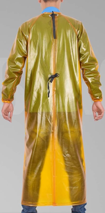 SUJAN Apron with Sleeves Splash Suit Waterproof Smock Chemical Resistant Safety Aprons Coverall