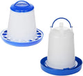 Double-Tuf® Plastic Poultry Feeder and Waterer Kit | Hanging Chicken Feeder | Hanging Chicken Waterer | 1.5 Lb Poultry Feeder | 1.5 Quart Poultry Waterer