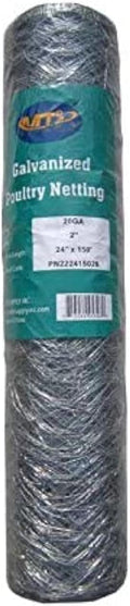 Galvanized Hexagonal Poultry Netting Chicken Wire 24" x150' x 2" Mesh 20GA