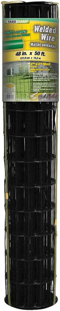 YARDGARD – 2 Inch by 3 Inch Mesh Welded Wire Fence – 48 Inches by 50 Feet – 16 Gauge Black Vinyl Coated Galvanized Steel – for Animal Enclosures | Property Protection | Garden and Rabbit Fencing