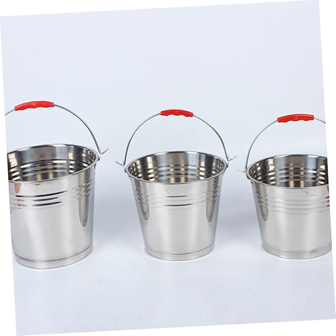 BESTOYARD Capacity Stainless Steel Water Bucket Lid Multifunctional Milk Container for and More Heavy-Duty Portable Design for Farm Home and Outdoor Use