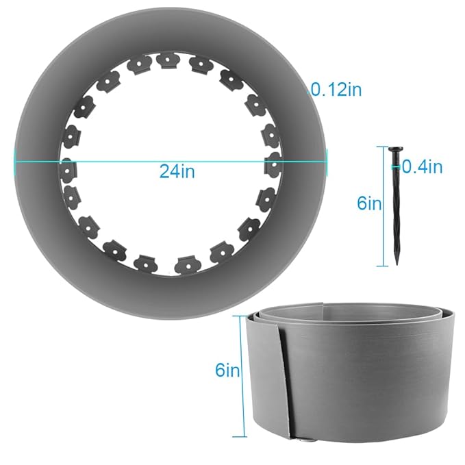 Chicken Dust Bath Tub, Adjustable 25'' Chicken Dust Bath Contain Bottomless Design, Dust Bath for Chickens, Ducks, Turkeys, Quails for Farms, Chicken Coops (Grey)