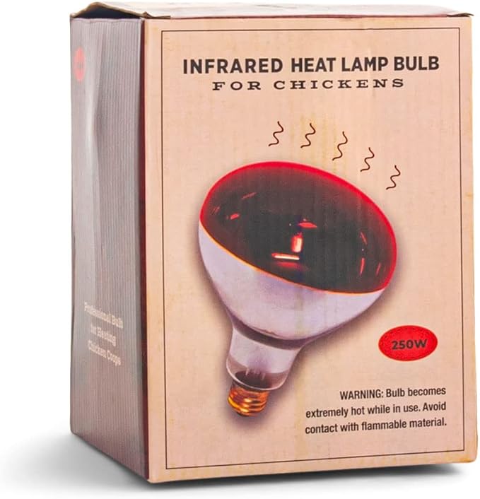 Fluker's Culinary Coop Infrared Heat Lamp for Chicken Coop or Outdoor Animals, 250 Watt