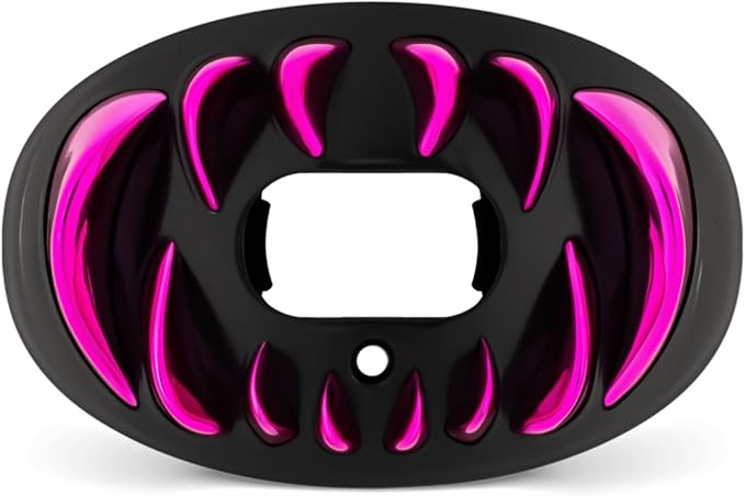 Battle Sports Chrome 3D Predator Oxygen Mouthguard - Convertible Strap, Superior Airflow & Better Performance, Maximum Protection, Works with Braces