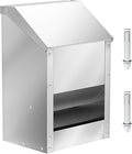 Stainless Steel Chicken Feeders 12 Lbs No Waste Poultry Feeder with Lid Weatherproof Metal Hanging Chicken Feeder, Coop Food Dispenser No Waste for Chicken & Duck