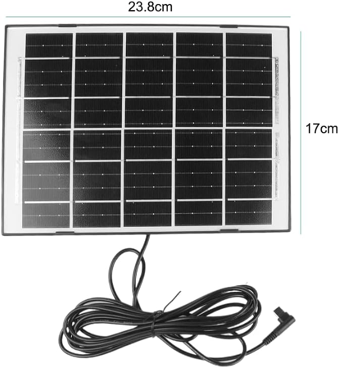 AsFrost 6V Waterproof Solar Panel 7W for Chicken Coop Door with New Cold-Proof Material Practical & Reliable Solar Panel Battery Charger with Type-C Port & 9.8 Feet Cord