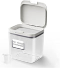 Airtight Dog Food Storage Container 5-10 lbs, Large Pet/Cat Treat Bin with Lids, Pantry Containers for Rice & Flour, withe