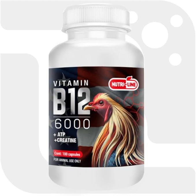 B12 6000 Poultry Vitamin for Chickens & Roosters – Supports Energy, Appetite & Vitality - Nutri-Line 100 Tablets