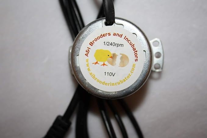 A&I Brooders and Incubators Egg Tray Turning Motor 110Volt AC 1/240 RPM with 2 Prong Plug for Incubator New!