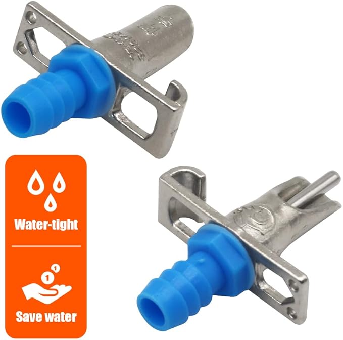 50PCS Automatic Water Rabbit Nipple Drinker Feeders for Rabbit Guinea Pig Ferret Rat Mouse Poultry Watering System (Blue)