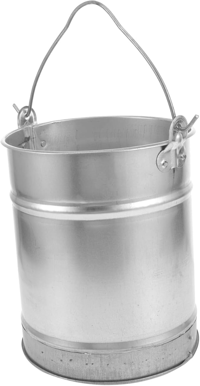 Portable Thick Iron Water Bucket Heavy Duty Handheld Watering Container for Home Garden and Farm Use Easy to to Handle Capacity