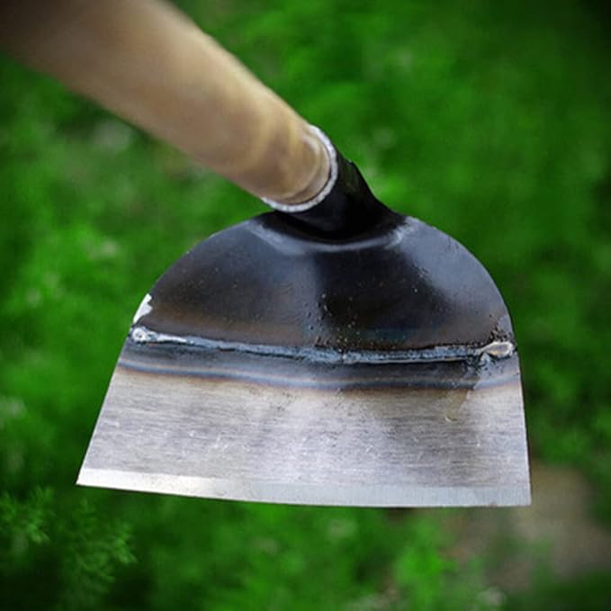 DOITOOL Heavy Duty Garden Hoe Tool Solid Steel Hand Hoe for Weeding Digging Soil Loosening and Planting in Backyard and Farm