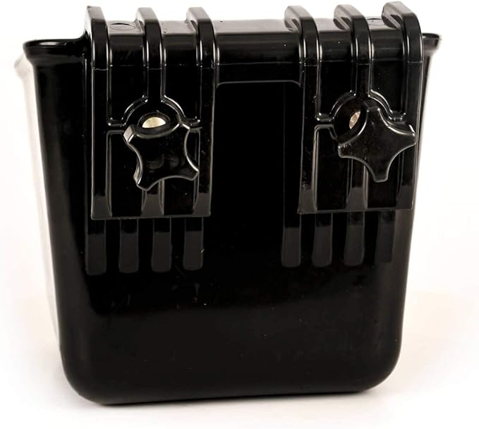 Lock N Load Livestock & Pet Feeds Mountable Heavy Duty Feed Bucket 14''x11''x11'' with Hardware Material Polyethylene Hold up to 12 Quarts (Black)
