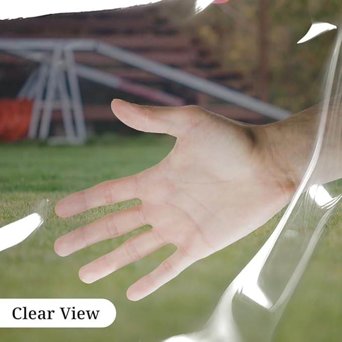 Covers & all Clear Tarp Heavy Duty Waterproof, 20mil Clear Tarp with Grommets, Outdoor Tarp for Patio Covers, Porch Screens, Greenhouses, Chicken Coop (10' H x 20' W Feet), Indoor or Outdoor Use