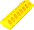 Flip Top Chick Feeder Trough Plastic Flip Top Bird Small Poultry Feeder Chicken Pigeon Duck Quail Feeder Waterer Small Chicken Feeders No Waste No Mess (Yellow)