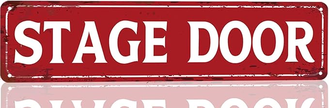 Home Theater Decor Stage Door Sign Vintage Metal Tin Signs Theatre Posters For Home Movie And Musical Theater Concert Entry Sign Musical Theater Wall Art Decor 16x4 Inches