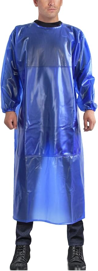 SUJAN Apron with Sleeves Splash Suit Waterproof Smock Chemical Resistant Safety Aprons Coverall
