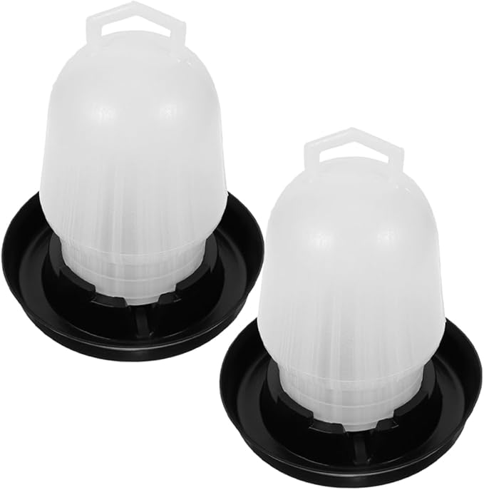 TOYANDONA 2pcs Automatic Chicken Waterer Capacity Poultry Water Dispenser for Chicks Ducks Quail Outdoor Feeder Easy to Install for Farm Use