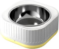Heated Water Bowl, with Waterproof Design, Keeps Water Warm (35-40°C) in Gardens, Thermostatic Control Anti-Freeze Heated Pet Water Bowl for Chicken,Duck,Goose,Rabbit (Yellow)