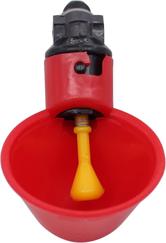 MOTOKU Poultry Quail Chicken Hen Duck Automatic Water Drinking Cups Waterer Drinker with Nuts 30 Pack